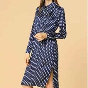 NWT Gorgeous Vintage Style Polka Dot Silky Dress